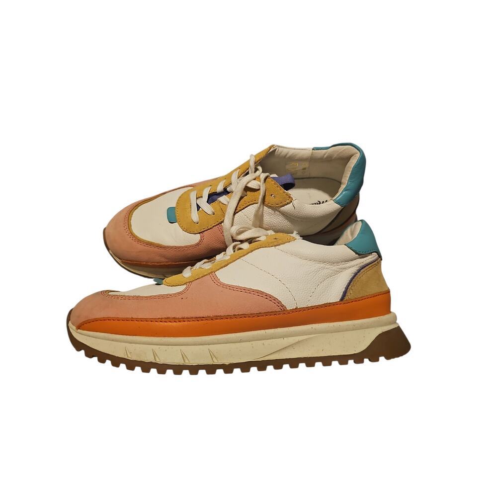 Madewell sz 7.5 Kickoff Trainer Sneakers in Colorblock Leather SH238 - Picture 5 of 7